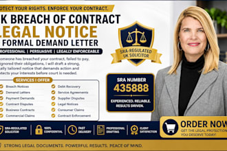draft a uk breach of contract legal notice and formal demand letter