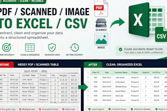 convert PDF and scanned documents to excel or CSV