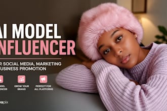 design ai influencer model, realistic ai model for instagram, lifestyle, tiktok