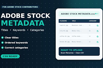 write SEO titles and keywords for your adobe stock images