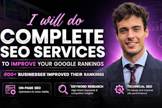 provide complete SEO services to improve your google rankings
