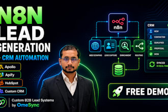build n8n lead generation and CRM automation