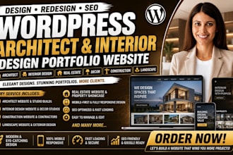 design wordpress real estate interior design decor architect portfolio website
