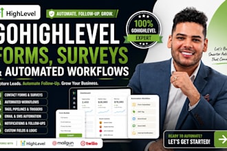 create gohighlevel contact forms surveys and ghl automated workflow automation