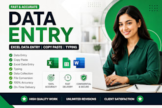 do accurate data entry, copy paste, and excel data entry
