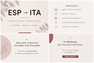 professionally translate spanish to italian manually