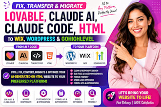 fix transfer lovable claude ai html code antigrativity to wix wordpress ghl