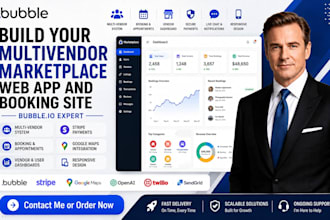 create high ranking bubble io marketplace, booking platform or multi vendor app