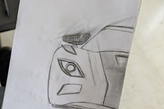sketch your car, pencil or digital