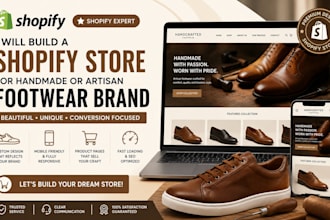 build  a shopify store for a handmade or artisan footwaer brand