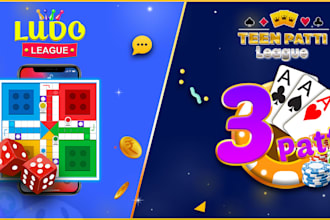 build board game and tabletop game cards game, ludo, chess game teenpatti