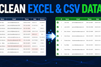 clean and organize excel CSV data for CRM import