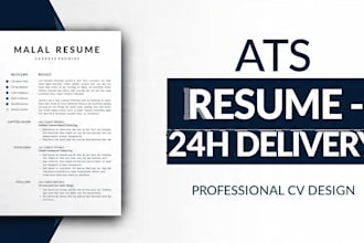 design ats resume and professional CV for job application