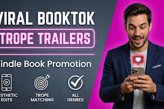 create viral booktok trope trailers and kindle book promotion