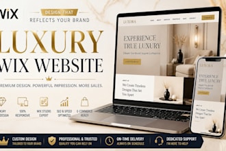 luxury wix website design for premium brands elegant businesses and more sales