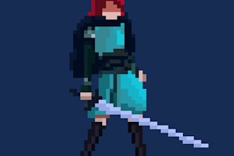 create pixel art characters for the games and projects