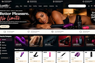 design a premium adult toy store website with shopify or wordpress