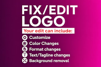 refine, tweak, fix and update your old logo professionally