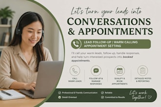 call and follow up with your leads to book more appointments