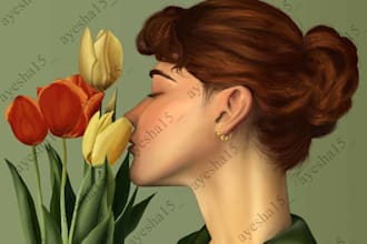 make digital painting, sketches or posters for you