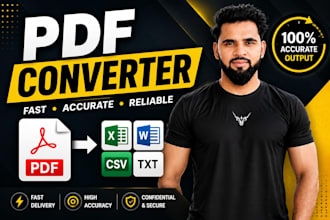 convert PDF or scanned documents into excel