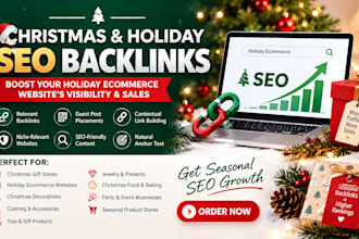 build christmas gift and holiday ecommerce backlinks