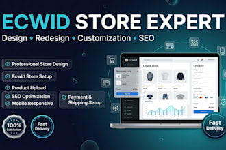 build or redesign your ecwid website with SEO and product upload