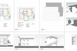 model 2d drawings into 3d revit bim models