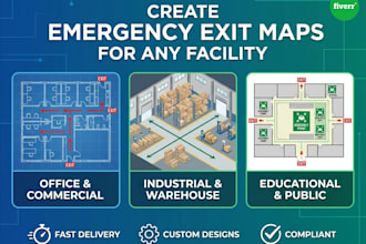 create emergency exit maps for any facility