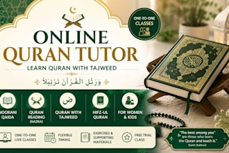 teach quran with tajweed, noorani qaida and hifz online