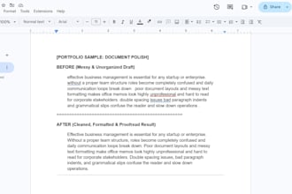 format, proofread, and clean your messy text documents