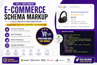 implement ecommerce schema markup and rich snippets for SEO