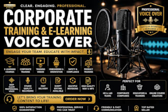 record professional corporate training elearning business voice over narration