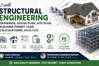 structural engineering drawings, house plan, building permit calculations mep