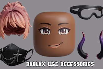 custom roblox ugc face accessories, masks, glasses, horns, and avatar wearables