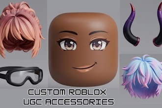 custom roblox ugc face accessories, masks, glasses, horns, and avatar wearables