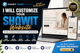 customize your showit website design, redesign template and SEO optimization