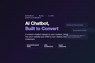 build a custom ai chatbot for your website or product