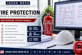 ca tx fl ny ga nc fire protection sprinkler fire alarm nfpa plans