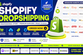 build a shopify dropshipping store with spocket bigbuy ankorstore and faire