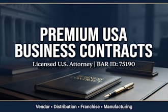 draft a USA vendor agreement and supplier contract as a US attorney