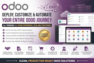 be your expert odoo developer for erp, CRM, website, customization, odoo 19