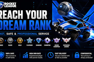 play rocket league with you and help you climb ranked