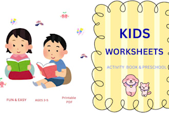 design kids worksheets and preschool activity book