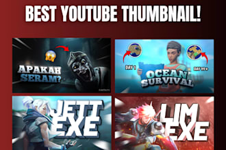 design high CTR youtube gaming thumbnail for your video