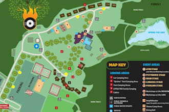 design custom vector maps for events, venues, tourism and businesses