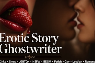 ghostwrite nsfw erotic stories, romance, smut, bdsm and kinky erotica novels