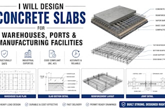 design concrete slabs for warehouses ports and manufacturing facilities