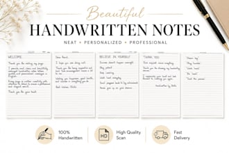write personalized handwritten notes and letters