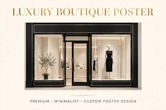 design luxury boutique poster for fashion store